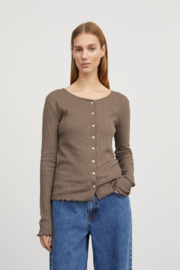 Skall Studio Edie Cardigan Brown Melange