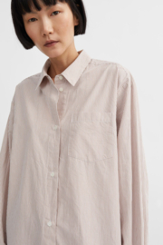 Skall Studio Edgar Shirt Warm Beige / White Stripe