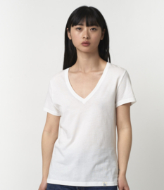 Merz b. Schwanen V-Neck T-shirt White