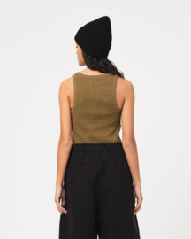 Girls of Dust Body Top Military Rib Jersey Olive