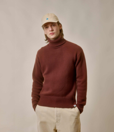 Merz b. Schwanen Turtleneck Merino Cashmere Bark Brown