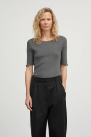 Skall Studio Edie Tee Dark Grey Melange