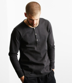 Merz b. Schwanen 206  Men’s Loopwheeled Henley Charcoal