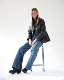 Nudie Jeans Saga Leather Blazer Black