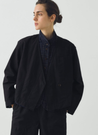 Toast Cotton Twill Cropped Jacket Blue Black