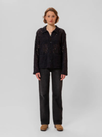 Nudie Jeans Anita Crochet Cardigan Black