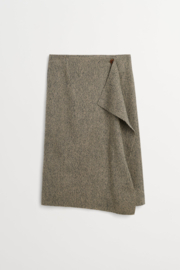 Skall Studio Margaret Skirt Brown / Grey Herringbone