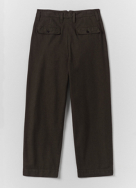 Toast Bill Overdyed Micro Houndstooth Trousers Grey Olive
