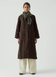 Toast Pantry Check Boiled Wool Scarf Olive