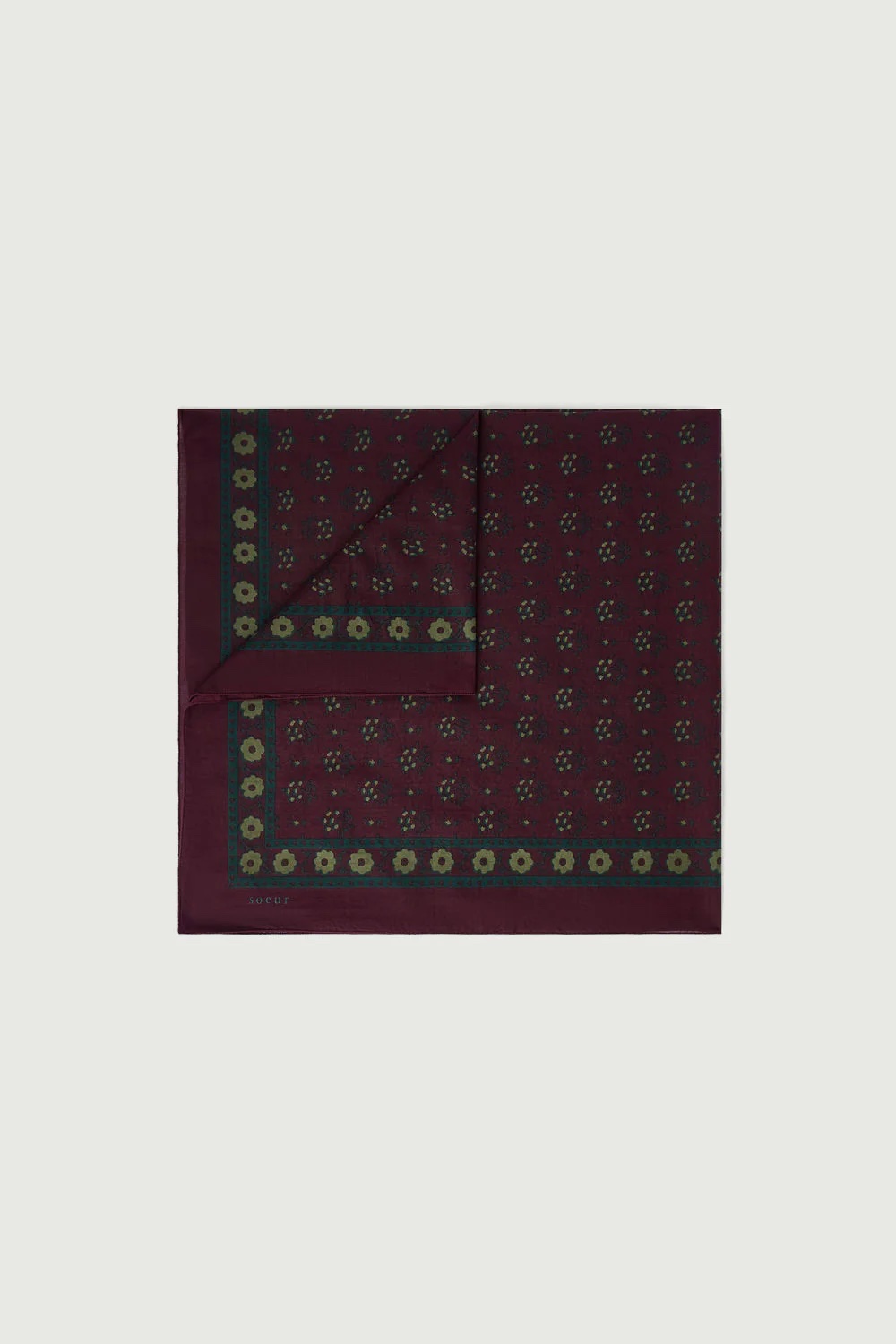 Soeur Foulard Classiq Aubergine/Vert