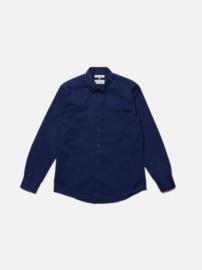 Nudie Jeans John Button Down Mid Blue