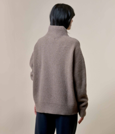 Merz b. Schwanen Turtleneck Pullover Merino Cashmere Grain