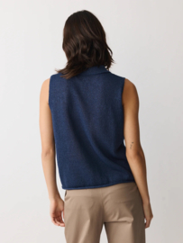 Rue Blanche Paper Uni Navy