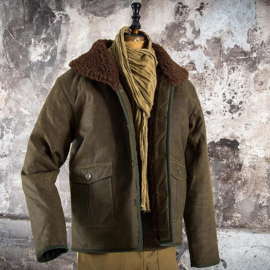 Fleurs de Bagne Le Blouson Aviateur Waxed Kaki