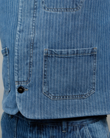 Pike Brothers 1948 Crafter Vest Blue Wabash Rinsed