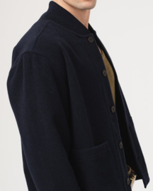 Eat Dust Officer Cardigan Pachuca Wool Navy
