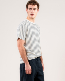 Kuyichi Liam Striped Tee Midnight Blue