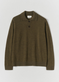 Toast Wool Alpaca Polo Sweater Bronze