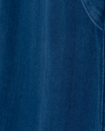 Eat Dust Fisherman Shirt Herringbone Denim Blue