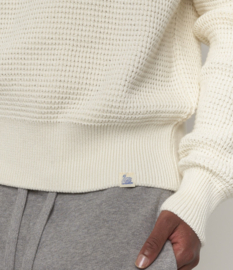 Merz b. Schwanen Crewneck Pullover Waffle Naturel