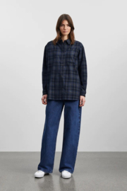 Skall Studio Edgar Shirt Dark Navy Check