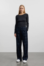 Skall Studio Claudia Pants Dark Navy Check