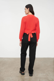 Kowtow Composure Cardigan Neon Red