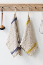 Mustard Stripe Stonewashed Kitchen Towel/Keukendoek