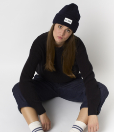 Merz b. Schwanen Crewneck Pullover Waffle Deep Black
