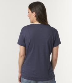 Merz b. Schwanen V-Neck T-shirt Denim Blue