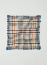 Toast Pantry Check Boiled Wool Scarf Pale Stone