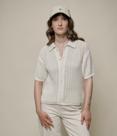 Merz b. Schwanen Crochet Knit Shirt Nature