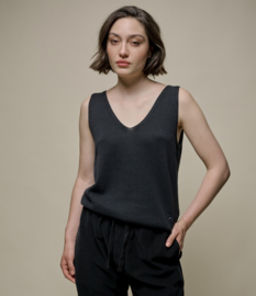 Merz b. Schwanen Knitted Top Relaxed Fit Deep Black