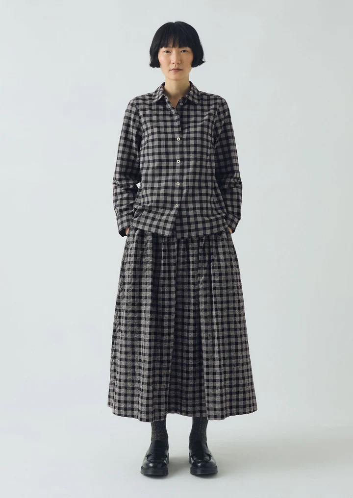 Toast Ollie Binding Check Cotton Wool Shirt