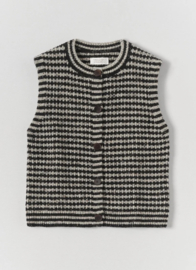 Toast Garland Striped Donegal Wool Buttoned Tank Flax/Charcoal