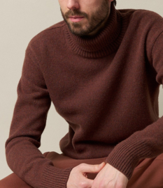 Merz b. Schwanen Turtleneck Merino Cashmere Chestnut