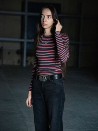 Nudie Jeans Jessy LS T-Shirt Striped Rib Multi