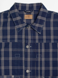 Nudie Jeans Dante II Indigo Check Jacket Blue