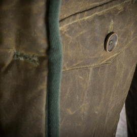 Fleurs de Bagne Le Blouson Aviateur Waxed Kaki