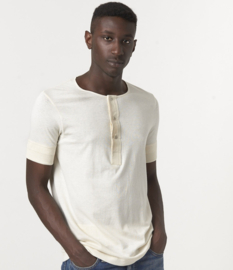 Merz b. Schwanen Henley Naturel Short Sleeves