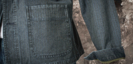 Fleurs de Bagne Veste de Bourgeron Indigo/Kaki