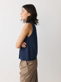 Rue Blanche Paper Uni Navy