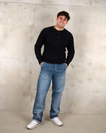 Pike Brothers 1967 Utility Trousers Blue Wabash Rinsed