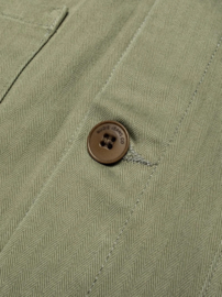 Nudie Jeans Buddy Chore Jacket Herringbone Pale Green