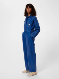 Nudie Jeans Ella Herringbone Boilersuit Blue