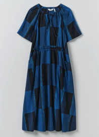 Toast Indigo Sobremesa Cotton Ikat Dress Bright Blue