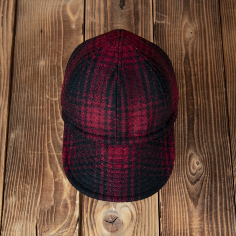 1944 A3 Cap red check wool