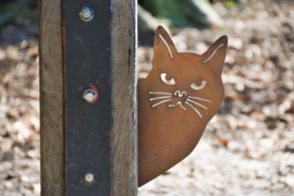 Silhouet glurende kat/poes