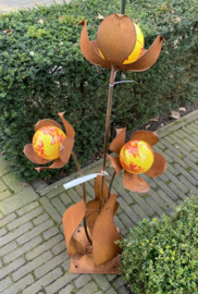3 Bloemen met Glasbol