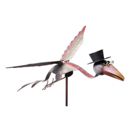 Tuinsteker vliegende vogel